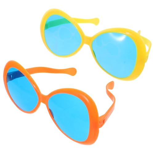 HAKIDZEL 2 Stück Teiliges Große Hawaii Sonnenbrillen Lustige Übergroße Plastikbrillen Leichte Partybrillen für Strand Pool und Sommerurlaub Ausgefallene Foto Requisiten für Erwachsene von HAKIDZEL