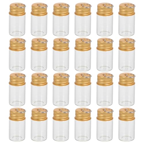 HAKIDZEL 30 Stück Mini-Glasflaschen: Mini-Wunschflasche aus transparentem Glas mit Deckel – 7 ml Driftglas-Schlüsselanhänger für selbstgemachte Wunschnotizen, kreative Dekorationen HAKIDZEL 30 Stück Mini-Glasflaschen: Mini-Wunschflasche aus transparentem Glas mit Deckel – 7 ml Driftglas-Schlüsselanhänger für selbstgemachte Wunschnotizen, kreative Dekorationen von HAKIDZEL