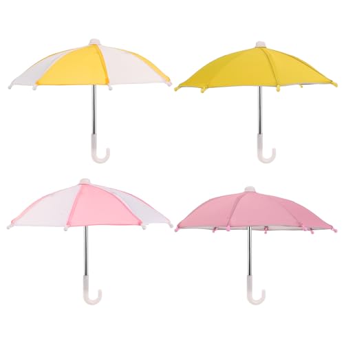 HAKIDZEL 4 Stück 18-Zoll-Puppenschirm: Puppen-Sonnenschirm-Zubehör, Regenschirm, Rollenspiel-Spielzeug für Fotografie-Requisiten, Strandzubehör HAKIDZEL 4 Stück 18-Zoll-Puppenschirm: Puppen-Sonnenschirm-Zubehör, Regenschirm, Rollenspiel-Spielzeug für Fotografie-Requisiten, Strandzubehör von HAKIDZEL