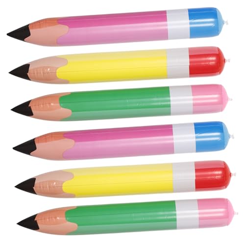 HAKIDZEL 6 Stück Aufblasbare Jumbo Bleistift Dekoration PVC Riesenstifte für Schulanfang Kinderparty Klassenzimmerdeko Sicher Leicht Aufblasbar HAKIDZEL 6 Stück Aufblasbare Jumbo Bleistift Dekoration PVC Riesenstifte für Schulanfang Kinderparty Klassenzimmerdeko Sicher Leicht Aufblasbar von HAKIDZEL