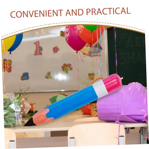 HAKIDZEL 6 Stück Teiliges Aufblasbares PVC Bleistift Deko Leichte Schulparty Deko Buntes Riesen Bleistift Prop für Klassenzimmer Kindergeburtstag Kreative Spielaktivitäten von HAKIDZEL