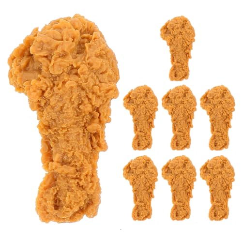 HAKIDZEL 8-teiliges Foto-Requisit für simulierte Hühnerbeine: Künstlicher Hähnchenschenkel – Modell für frittiertes Essen – 3D-Fleischimitat zur Schaustellung in der Küche, im Restaurant, als von HAKIDZEL