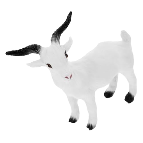 HAKIDZEL Kleine Ziegenfigur für Mikrolandschaften Realistische Ziegendekoration Terrarien Desktop Ziege von HAKIDZEL