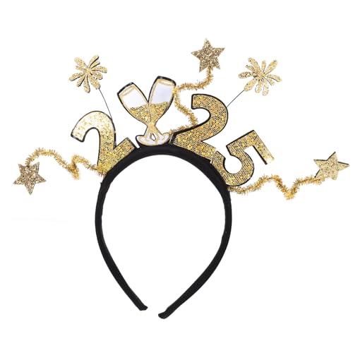 HAKIDZEL Neujahr Haarreif mit Zahlen Festliches Party Stirnband für Erwachsene Dekoratives Accessoire für Silvester Karneval und Cosplay Schonend Verarbeitet für Foto Requisiten HAKIDZEL Neujahr Haarreif mit Zahlen Festliches Party Stirnband für Erwachsene Dekoratives Accessoire für Silvester Karneval und Cosplay Schonend Verarbeitet für Foto Requisiten von HAKIDZEL