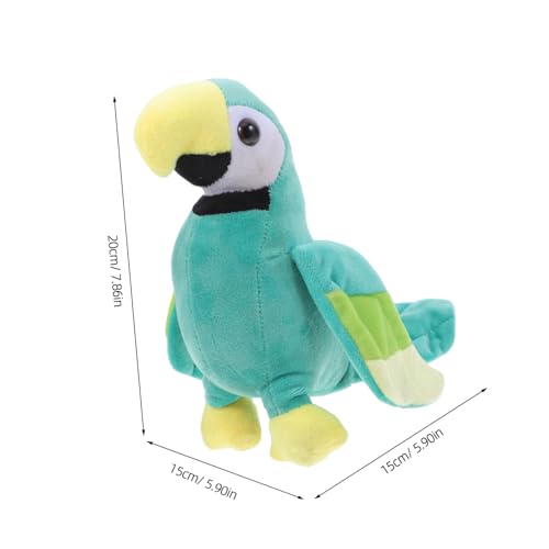 HAKIDZEL Plüsch Papagei Kuscheltier Lebensecht Plüschtier Vogel für Mädchen Jungen Schlaf Partydeko Sicher Flauschig Bunt von HAKIDZEL