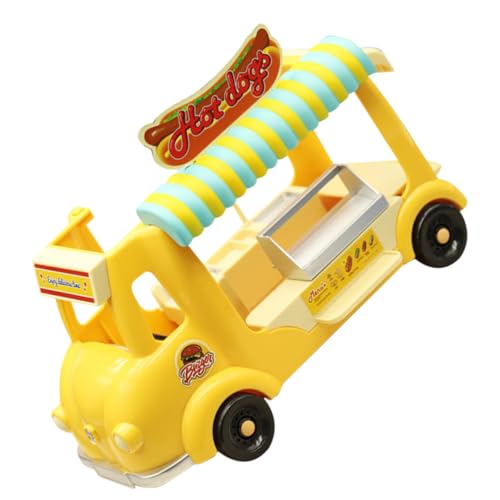 HAKIDZEL Spielzeugauto, So Tun, Als Ob Es Spielen Würde Puppenhaus-automodell Eiswagen-Spielzeug Puppenhausauto Puppenhaus-autospielzeug Puppenhauszubehör Miniatur Kind Modellauto Plastik von HAKIDZEL