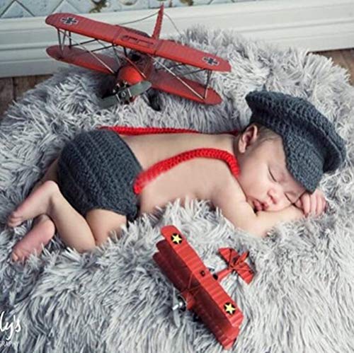 Neugeborene, monatliche Baby-Foto-Requisiten, niedliches handgefertigtes Strickkostüm für Jungen und Mädchen, Fotografie-Kleidungs-Set Neugeborene, monatliche Baby-Foto-Requisiten, niedliches handgefertigtes Strickkostüm für Jungen und Mädchen, Fotografie-Kleidungs-Set von HALAWAKA