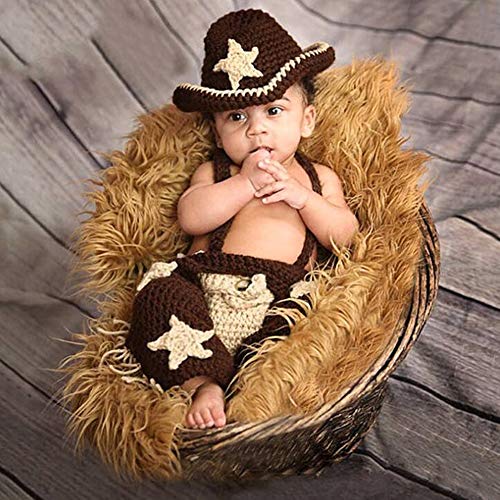 Neugeborene, monatliche Baby-Foto-Requisiten, niedliches handgefertigtes Strickkostüm für Jungen und Mädchen, Fotografie-Kleidungs-Set von HALAWAKA