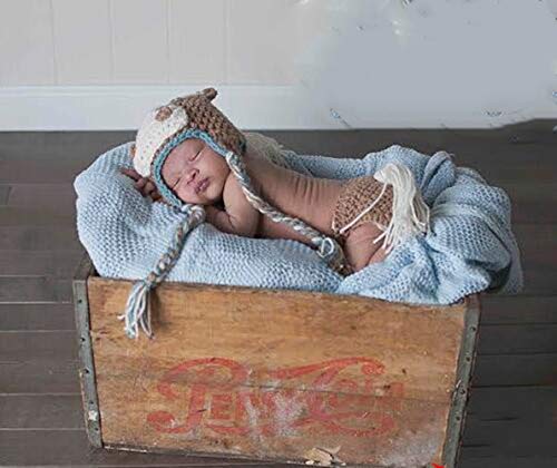 Neugeborene, monatliche Baby-Foto-Requisiten, niedliches handgefertigtes Strickkostüm für Jungen und Mädchen, Fotografie-Kleidungs-Set Neugeborene, monatliche Baby-Foto-Requisiten, niedliches handgefertigtes Strickkostüm für Jungen und Mädchen, Fotografie-Kleidungs-Set von HALAWAKA