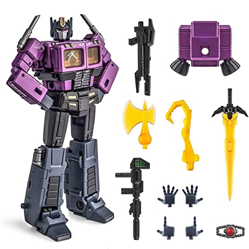 HALFS Transform-Bot-Spielzeug: H27P Mirror Optimus-Prime Purple Commander, kleine bewegliche Spielzeuge, Transform-Bot-Spielzeugroboter, Spielzeug for Teenager und über 30 cm hoch von HALFS