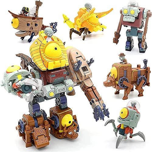 Transform-Bot-Spielzeug: Fünf in einem Pflanzen-Zombie-bewegliche Spielzeuge, Legierungsversion, Transform-Bot-Spielzeugroboter, Spielzeug for Teenager und höher, sind Zoll hoch von HALFS