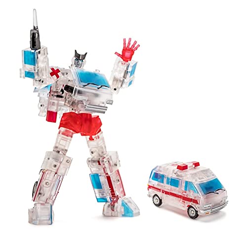Transformer-Toys: Mobiles NEWAGE-Spielzeug mit transparentem H8T-Krankenwagen, Transformer-Toys-Roboter, Spielzeug for Teenager und höher. Spielzeughöhe. Zoll von HALFS