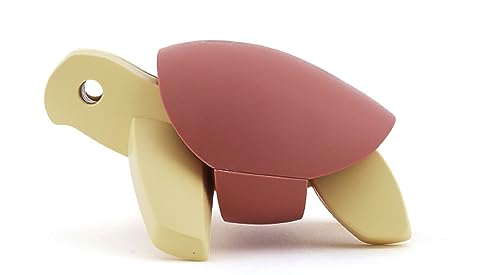 Halftoys - 479-06 - Meeresschildkröte, Puzzletier zum zerlegen, mit Skelett, 8cm x 4,2cm x 8,2cm, grün, Ocean Friends von HALFTOYS
