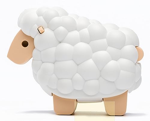 Halftoys - 479-10 - Schaf, Puzzletier zum zerlegen, mit Skelett, 7cm x 5,5cm x 4cm, weiß, Forest Friends von HALFTOYS