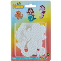 HAMA 4575 Set mit 3 Stiftplatten (Kleine sechseckige, Seepferdchen, Meerjungfrau) von HAMA BÜGELPERLEN