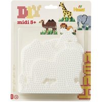HAMA 4582 Set mit 4 Stiftplatten Elefant, Giraffe, Löwe, Kamel von HAMA BÜGELPERLEN