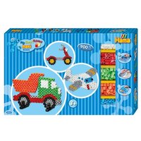 HAMA 8716 Maxi-Perlen, Große Geschenkpackung Flugzeug Brummi von HAMA BÜGELPERLEN