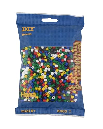 Hama 201-66 Bügelperlen, 3000 Stück, primair, Mix 66 von Hama