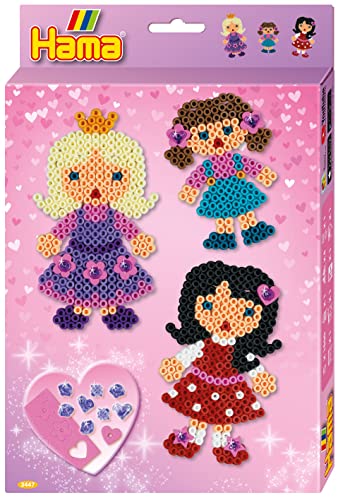 Hama Perlen 3447 Geschenk-Set Puppen mit ca. 1.500 bunten Midi Bügelperlen mit Durchmesser 5 mm, Hama Juwel, Motivvorlage und Stiftplatte, inkl. Bügelpapier, kreativer Bastelspaß für Groß und Klein Hama Perlen 3447 Geschenk-Set Puppen mit ca. 1.500 bunten Midi Bügelperlen mit Durchmesser 5 mm, Hama Juwel, Motivvorlage und Stiftplatte, inkl. Bügelpapier, kreativer Bastelspaß für Groß und Klein von Hama