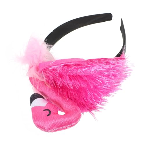 HAMPPLIES 1 Stück Flamingo Haarreif für Kindergeburtstag Rosa Kopfschmuck Party Deko Kostüm Zubehör für Mottopartys und Cosplay Events von HAMPPLIES