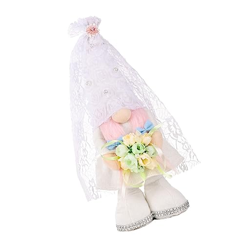 HAMPPLIES 1 Stück gesichtslose Puppe Cartoons karikaturen hochzeitsgeldgeschenk rodolf Besondere dekoringe Puppendeko Hochzeit Stoffpuppe entzückendes Puppendekor Gnom Stoffpuppe Weiß von HAMPPLIES