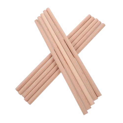 HAMPPLIES 10 Stück Teiliges DIY Holz Rhythmusstäbe für Natürliche Percussion Instrumente Langlebige Glatte Holstäbe Fördert Kreativität Musikalische Früherziehung für Kleinkinder und von HAMPPLIES