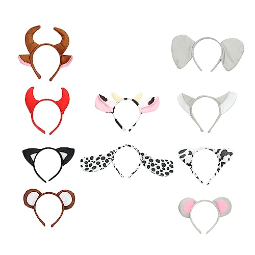 HAMPPLIES 10 Stück Teiliges Plüsch Tierohren Stirnband Cosplay Kopfschmuck für Party Karneval Geburtstag Geeignet Modisches Auffälliges Haarband mit Einzigartigem Tierohren Design HAMPPLIES 10 Stück Teiliges Plüsch Tierohren Stirnband Cosplay Kopfschmuck für Party Karneval Geburtstag Geeignet Modisches Auffälliges Haarband mit Einzigartigem Tierohren Design von HAMPPLIES
