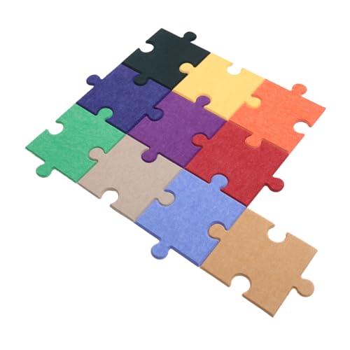 HAMPPLIES 10 Stück Teiliges Selbstklebendes Puzzle Filzboard Dekorative Pinnwand für Kinderzimmer und Büro Vielseitige Wanddekoration mit Kreativem Design Einfache Montage Langlebiges von HAMPPLIES