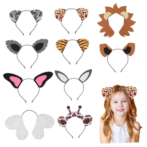 HAMPPLIES 10 Stück Teiliges Tierohren Haarreif Einzigartige Kostüm Accessoires für Fasching Karneval und Partys Fröhliche mit Kreativen Tierdesigns HAMPPLIES 10 Stück Teiliges Tierohren Haarreif Einzigartige Kostüm Accessoires für Fasching Karneval und Partys Fröhliche mit Kreativen Tierdesigns von HAMPPLIES