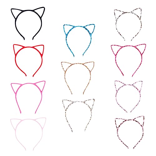 HAMPPLIES 12 Stück Teiliges Farbenfrohe Katzenohren Haarreifen für Halloween Headwear für Kostümpartys Karneval Cosplay und Mehr Leicht Strapazierfähig und HAMPPLIES 12 Stück Teiliges Farbenfrohe Katzenohren Haarreifen für Halloween Headwear für Kostümpartys Karneval Cosplay und Mehr Leicht Strapazierfähig und von HAMPPLIES