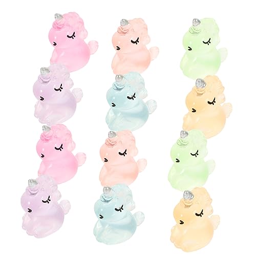 HAMPPLIES 12stücke Teiliges Leuchtende Einhorn Dekofiguren Niedliche Einhorn Ornamente Für Kreative Gestaltung Und Nächtliche Beleuchtung Für Auto Und Zuhause von HAMPPLIES