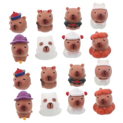 HAMPPLIES 16stücke Miniatur-Harz-tierfiguren Halloween Winzige Tierstatuen Aus Harz Als Feengarten-zubehör Oder Party-Dekoration von HAMPPLIES