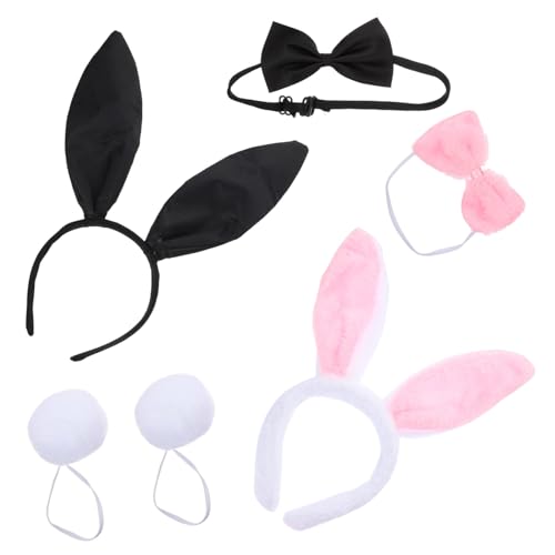 HAMPPLIES 2 Sätze Bunny Ohren Haarreif und Plüsch Hasenschwanz Kostüm Zubehör für Karneval Party Cosplay mit Hochwertigem und Wiederverwendbar für Ostern Fasching HAMPPLIES 2 Sätze Bunny Ohren Haarreif und Plüsch Hasenschwanz Kostüm Zubehör für Karneval Party Cosplay mit Hochwertigem und Wiederverwendbar für Ostern Fasching von HAMPPLIES