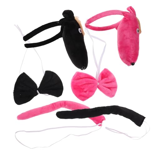 HAMPPLIES 2 Sätze Pferde Headband mit und Schleife Leichtes Bequemes Tierkostüm Set für Halloween und Erwachsenentauglich für Tierpartys Schulaufführungen Geburtstage von HAMPPLIES