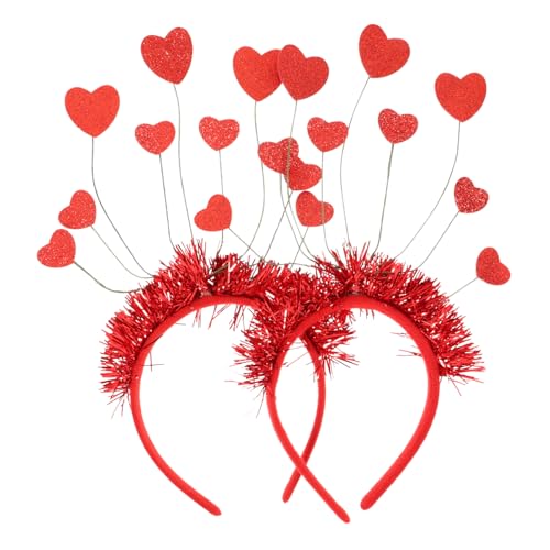HAMPPLIES 2 Stück Herz Haarreif für Valentinstag Rotes Glitzer Stirnband mit Haaraccessoire für Hochzeiten Partys und Fotoshootings HAMPPLIES 2 Stück Herz Haarreif für Valentinstag Rotes Glitzer Stirnband mit Haaraccessoire für Hochzeiten Partys und Fotoshootings von HAMPPLIES