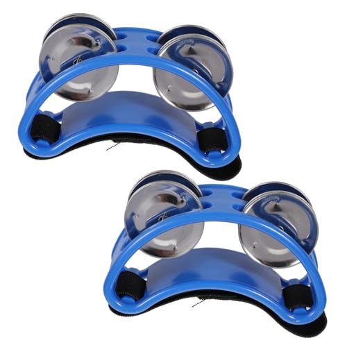 HAMPPLIES 2 Stück Pedalglocken Musikinstrumente Musikspielzeug Hat Kinderspielzeug Musikinstrumente Kleinkind Musikinstrumente Fuß Jingle Bells Fuß Percussion Jingle Bells Blau von HAMPPLIES