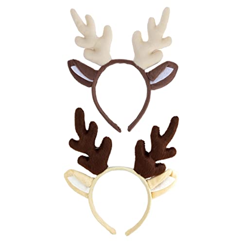 HAMPPLIES 2 Stück Rentier Geweih Haarreif Leichte Weihnachts Haaraccessoires für Festliche Kostüme und Partys für Damen und und Kaffee HAMPPLIES 2 Stück Rentier Geweih Haarreif Leichte Weihnachts Haaraccessoires für Festliche Kostüme und Partys für Damen und und Kaffee von HAMPPLIES
