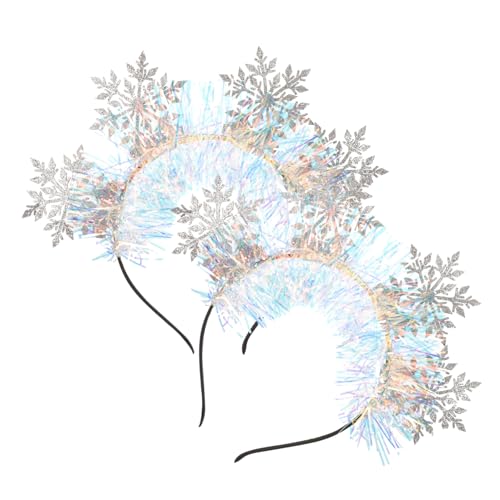 HAMPPLIES 2 Stück Schneeflocken Haarreif Weihnachten Glitzerndes Xmas Haarband Festlicher Kopfschmuck für Party und Winter Deko Feiertags Accessoire HAMPPLIES 2 Stück Schneeflocken Haarreif Weihnachten Glitzerndes Xmas Haarband Festlicher Kopfschmuck für Party und Winter Deko Feiertags Accessoire von HAMPPLIES