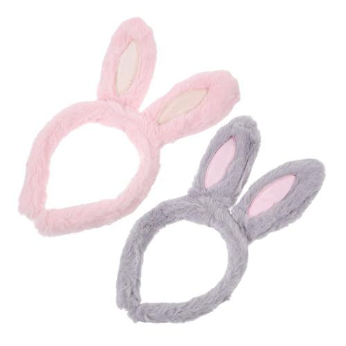 HAMPPLIES 2 Stück Teiliges Hasenohren Haarband Elastisch Kuscheliges Stirnband für Erwachsene Party Kostüm Ostern Cosplay und Rosa HAMPPLIES 2 Stück Teiliges Hasenohren Haarband Elastisch Kuscheliges Stirnband für Erwachsene Party Kostüm Ostern Cosplay und Rosa von HAMPPLIES