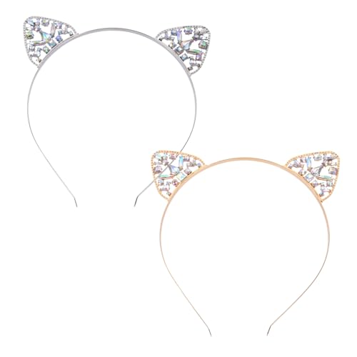 HAMPPLIES 2 Stück Teiliges Katzenohren Stirnband mit Strassbesatz Leichtes Party Haarreif für Damen und Komfortabel und Modisch für Karneval Halloween und Festliche Anlässe HAMPPLIES 2 Stück Teiliges Katzenohren Stirnband mit Strassbesatz Leichtes Party Haarreif für Damen und Komfortabel und Modisch für Karneval Halloween und Festliche Anlässe von HAMPPLIES