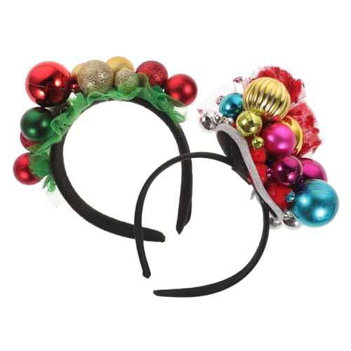 HAMPPLIES 2 Weihnachtliche Stirnbänder Glocken Haarreifen Bunte Festival Haarbänder Handgefertigt für Party Bühnenauftritte und Festliche Anlässe Erwachsene Mädchen HAMPPLIES 2 Weihnachtliche Stirnbänder Glocken Haarreifen Bunte Festival Haarbänder Handgefertigt für Party Bühnenauftritte und Festliche Anlässe Erwachsene Mädchen von HAMPPLIES