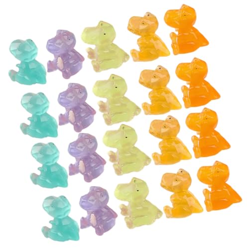 HAMPPLIES 20 Stück Teiliges Dinosaurier Modell aus Resin Leuchtende Nachtlicht Dekoration mit Detailreichen Figuren Leichte Garten Dinosaurier für Kinderzimmer und Kreative Szenengestaltung von HAMPPLIES