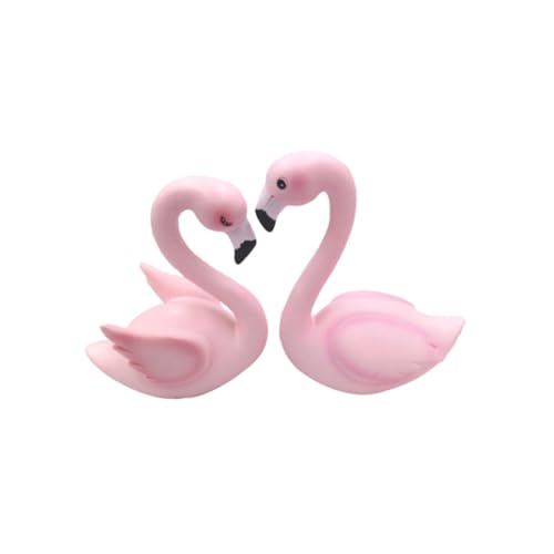 HAMPPLIES 2stücke Flamingo Cake Topper Kreative Backdekoration Für Valentinstag Resin Tortenfiguren Für Hochzeiten Und Feiern Einzigartige Deko Für Kuchen Und Desserts von HAMPPLIES