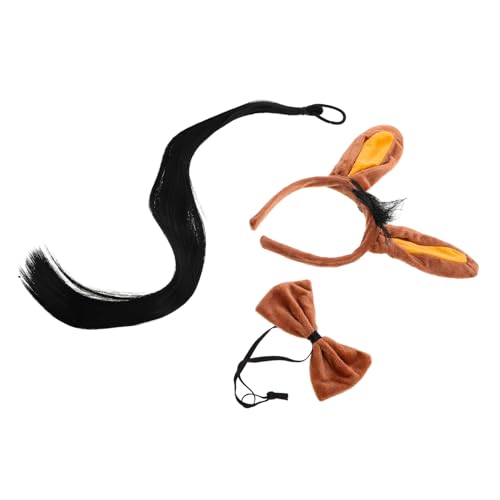 HAMPPLIES 3 Stück Teiliges Halloween Esel Kostümset mit Abnehmbarem Fliege Tierohren Stirnband und Weiches Langlebiges Cosplay Zubehör für Kindergeburtstag Schulaufführungen und Tierpartys HAMPPLIES 3 Stück Teiliges Halloween Esel Kostümset mit Abnehmbarem Fliege Tierohren Stirnband und Weiches Langlebiges Cosplay Zubehör für Kindergeburtstag Schulaufführungen und Tierpartys von HAMPPLIES