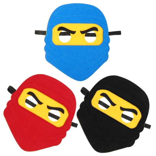 HAMPPLIES 3 Stück Teiliges Ninja Filzmasken für Leichte Atmungsaktive Cosplay Masken in Rot Blau und Schwarz Elastisches Band für Sicheren Sitz für Karneval Halloween und Party HAMPPLIES 3 Stück Teiliges Ninja Filzmasken für Leichte Atmungsaktive Cosplay Masken in Rot Blau und Schwarz Elastisches Band für Sicheren Sitz für Karneval Halloween und Party von HAMPPLIES
