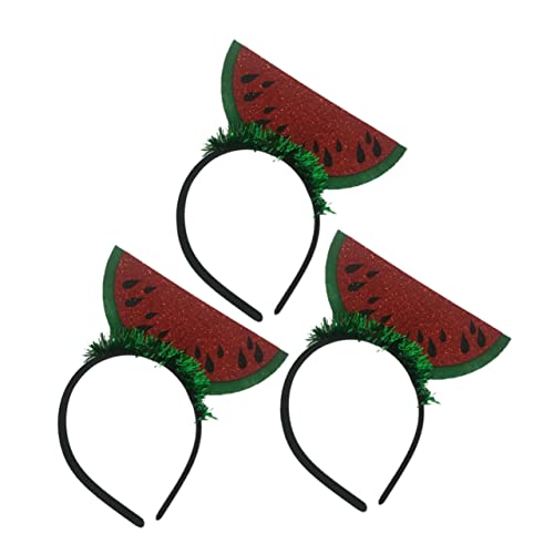 HAMPPLIES 3 Stück Teiliges Wassermelonen Design Haarband Lustige Haaraccessoires für Partys Dekoration und Cosplay Leicht und Auffällig für Altersgruppen von HAMPPLIES