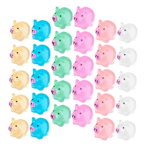 HAMPPLIES 30 Stück Teiliges Kleine Resin Schwein Figuren Handgefertigt Leuchtend im Dunkeln Niedliche Mini Schwein Dekoration für DIY Gartendeko und Desktop Zubehör Farben HAMPPLIES 30 Stück Teiliges Kleine Resin Schwein Figuren Handgefertigt Leuchtend im Dunkeln Niedliche Mini Schwein Dekoration für DIY Gartendeko und Desktop Zubehör Farben von HAMPPLIES