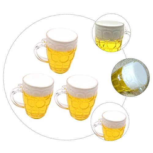 HAMPPLIES 3Stücke Imitation Bierkrug Kuchen Dekoration Lustige Bierglas Ornamente für Geburtstagsfeiern Backdeko für Desserts Männer und Bierliebhaber von HAMPPLIES