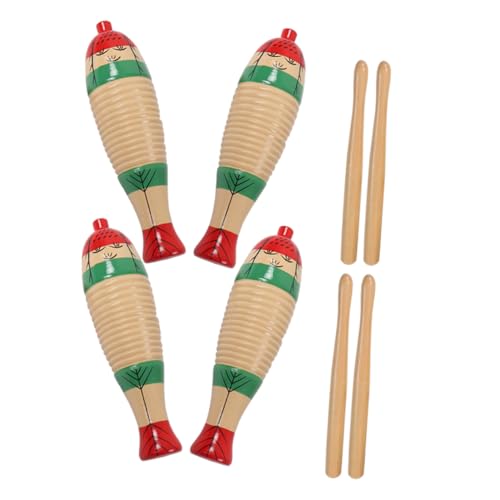 HAMPPLIES 4 Sätze Teiliges Holz Guiro Rhythmusspielzeug für Kindgerechte Percussion Instrumente aus Glattem Holz mit Rhythmusstab Robustes und Sicheres Musikinstrument für Kleinkinder HAMPPLIES 4 Sätze Teiliges Holz Guiro Rhythmusspielzeug für Kindgerechte Percussion Instrumente aus Glattem Holz mit Rhythmusstab Robustes und Sicheres Musikinstrument für Kleinkinder von HAMPPLIES