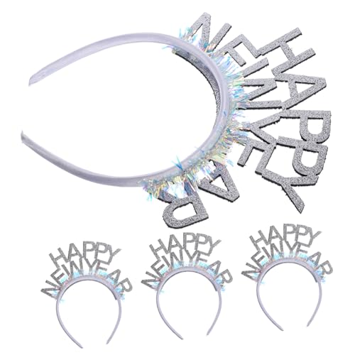 HAMPPLIES 4 Stck. Teiliges Glitzer-haarreif Frauen und Mädchen Festliches Neujahrs-partyzubehör Leichter Komfortabler Haarreifen Silber Modischer Haarschmuck für Silvester und Neujahrsfeiern HAMPPLIES 4 Stck. Teiliges Glitzer-haarreif Frauen und Mädchen Festliches Neujahrs-partyzubehör Leichter Komfortabler Haarreifen Silber Modischer Haarschmuck für Silvester und Neujahrsfeiern von HAMPPLIES